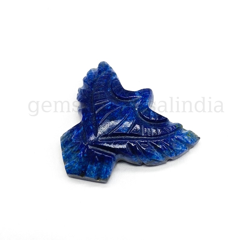 Lapis Lazuli Eagle Carving Gemstone, Natural Lapis Lazuli Eagle Shape Gemstone, Loose Hand Carved Gemstone Eagle, Bird Carved Pendant 25MM image 4