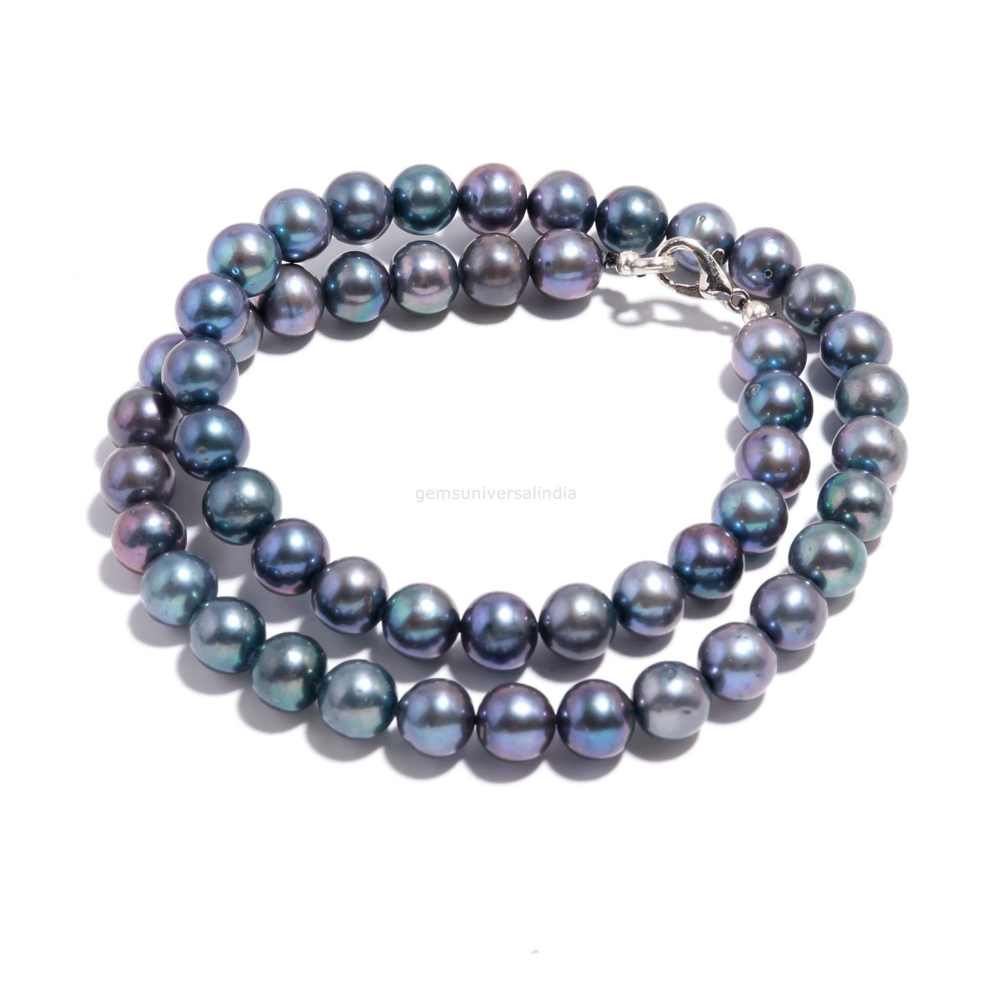 Collana lunga con perle nere | La magia delle pietre