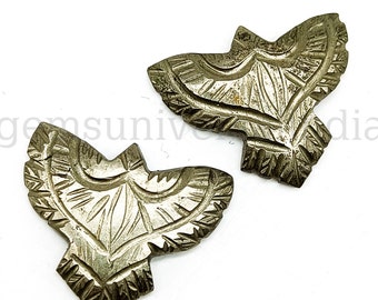 AAA Pyrite Eagle Carving, Hand Carved Eagle Shape Gemstone, Eagle Sculpture 28MM, Bird Carved Gemstone For Jewelry Making, Crystal Carving
