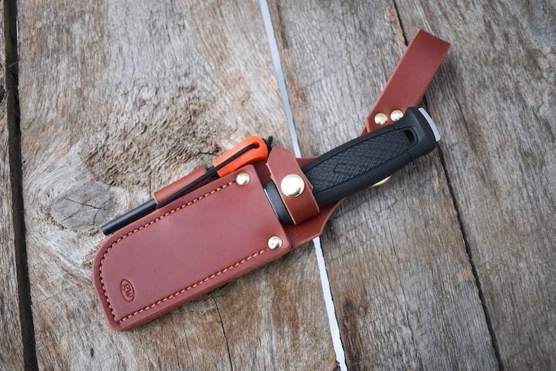 Bushcraft Knife Sheath Leather Knife Sheath Dangler Sheath Etsy
