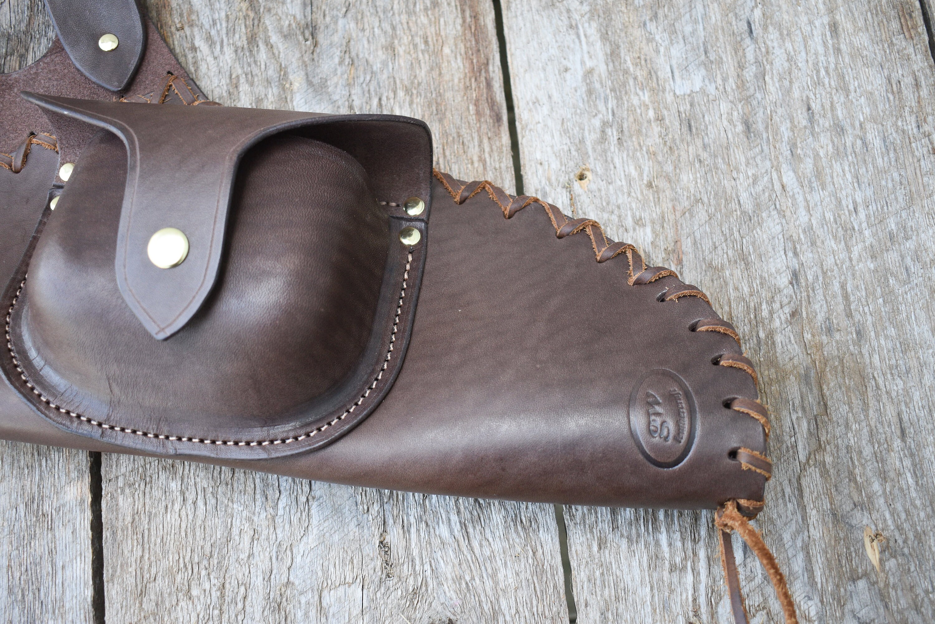 Leather Archery Quiver Hip Quiver Arrow Quiver LONG Pattern With