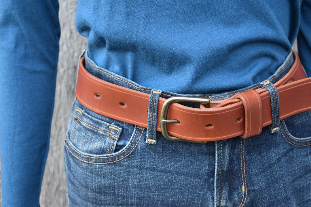 Mens Leather BELT, Full Grain Leather Belt, Leather Waist Belt, 1.5