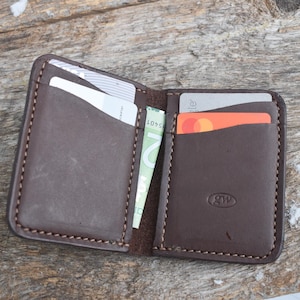 Portefeuille en cuir, portefeuille avec poche frontale, portefeuille minimaliste