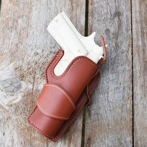 The Favourite Leather Holster, Western holster, fast draw holster, for a 1911, lined
