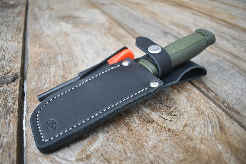 Bushcraft Knife Sheath, Leather Knife Sheath, Vertical Carry Sheath for Mora, Esee, Buck