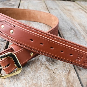 The Favourite 2 1/4 inch Leather Holster Belt, Western Style Belt for holster, lined