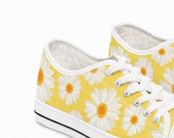 Daisy Women's Sneakers for teens and ladies! Cute daisy flower print has a fresh modern look w/ Extra Special Features!!! Come in and See!