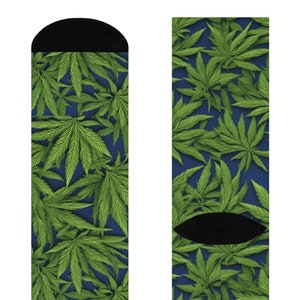 Weed Socks!  Premium cushioned crew socks.  Best stoner gifts! 3D novelty unisex socks, all-over print, magical weed gifts under 20 bucks!