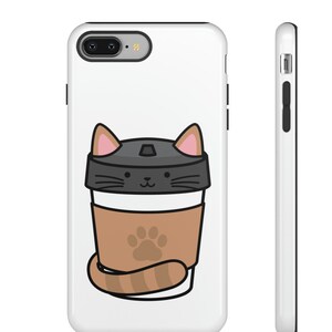 Kawaii Phone Case - A cute Kawaii Cat in a coffee cup, added cat paw and you have a very stylish iPhone case!