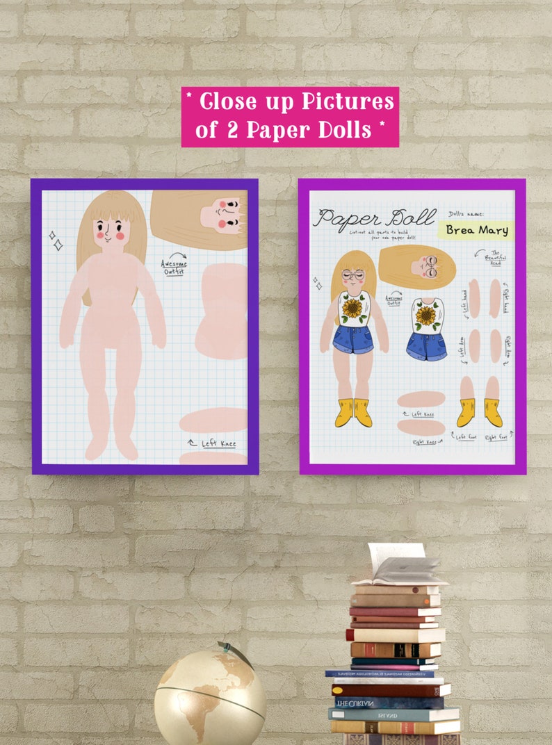 Printable Paper Dolls Kit A Craft Toy Set W/ Digital Paper Dolls, Pets