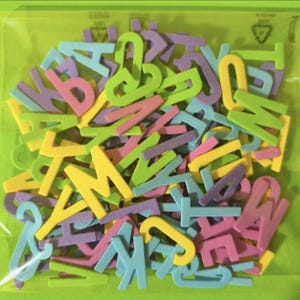 Lettere alfabeto 2,8 cm in gomma Eva foam.
