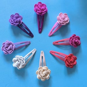 Mollette fermagli per capelli bimba con rosa