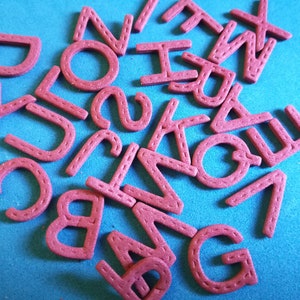 Lettere alfabeto in stampatello 1cm in gomma Eva foam.