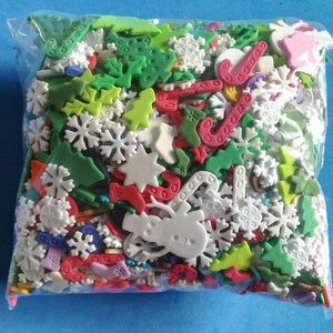 100 soggetti natalizi in gomma Eva foam