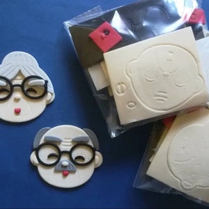 10 kit fustellati in fommy, foam, gomma Eva per realizzare 10 nonni.