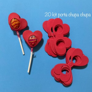 20 kit Porta lecca lecca in gomma Eva foam per realizzare 20 porta chupa chups.