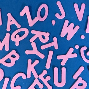 Lettere alfabeto 5cm in gomma Eva foam.