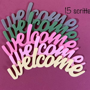 15 scritte Welcome in gomma Eva foam.