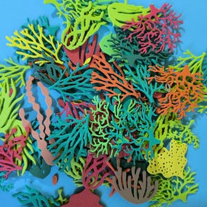 Fustellati alghe e coralli in gomma Eva, foam, fommy