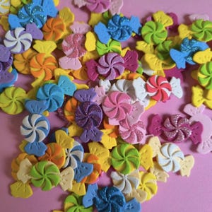 Caramelle finte in gomma Eva foam.
