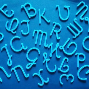 Lettere alfabeto 3,50 cm in gomma Eva foam.