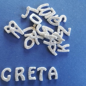 Lettere alfabeto 1,50 cm in gomma Eva foam.