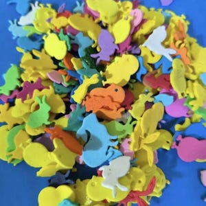 Coniglietti e pulcini fustellati in gomma Eva foam