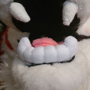 plush fursuit teeth