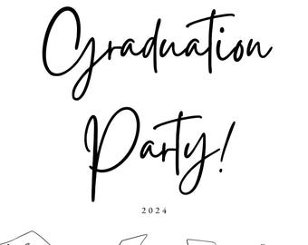 Custom graduation party sign, graduation announcement sign, graduation welcome sign, graduation party, graduation party sign