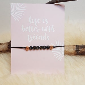 Armband Makramee Buchstaben Freundschaft Armband