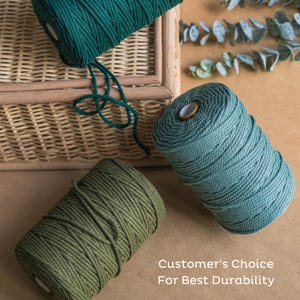 3mm Macrame Cord 220 Yards – Soft Cotton Rope for Boho Decor image 6