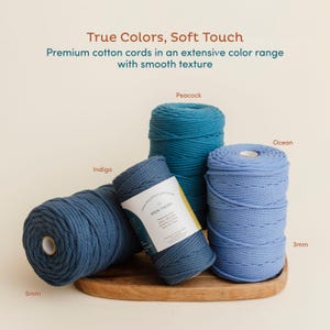 3mm Macrame Cord 220 Yards – Soft Cotton Rope for Boho Decor image 9