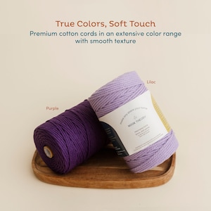 3mm Macrame Cord 220 Yards – Soft Cotton Rope for Boho Decor image 12