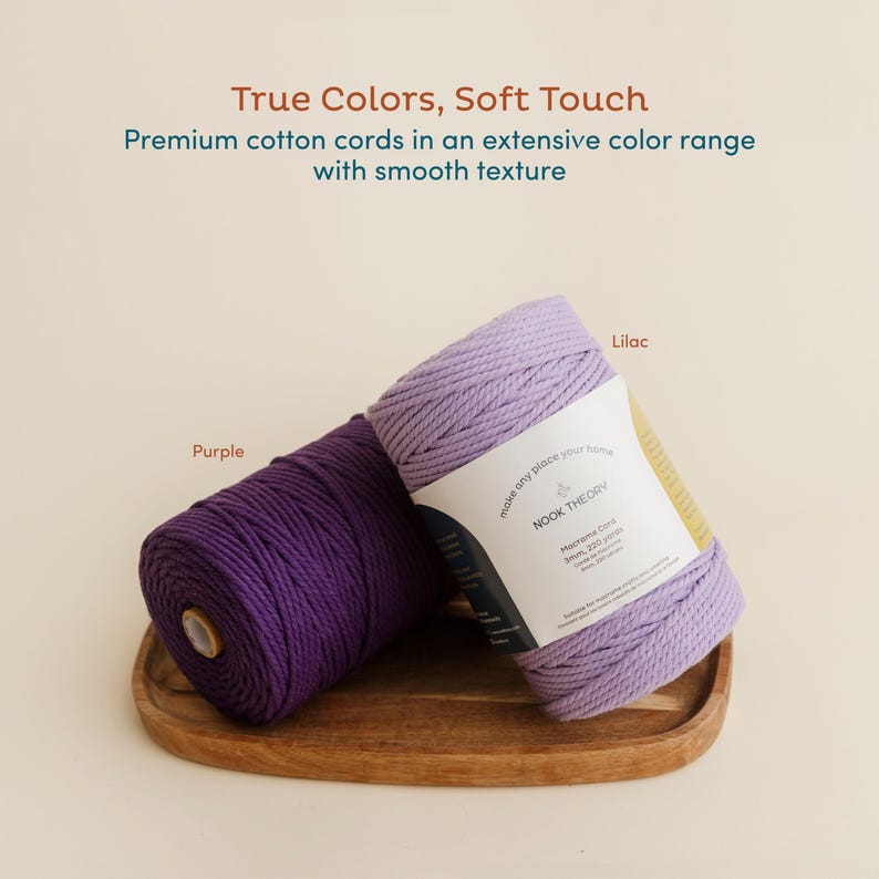3mm Macrame Cord 220 Yards – Soft Cotton Rope for Boho Decor image 12