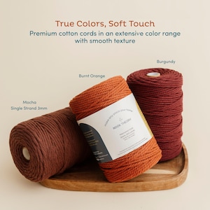 3mm Macrame Cord 220 Yards – Soft Cotton Rope for Boho Decor image 15