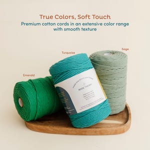 3mm Macrame Cord 220 Yards – Soft Cotton Rope for Boho Decor image 13