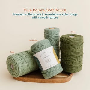 3mm Macrame Cord 220 Yards – Soft Cotton Rope for Boho Decor image 10