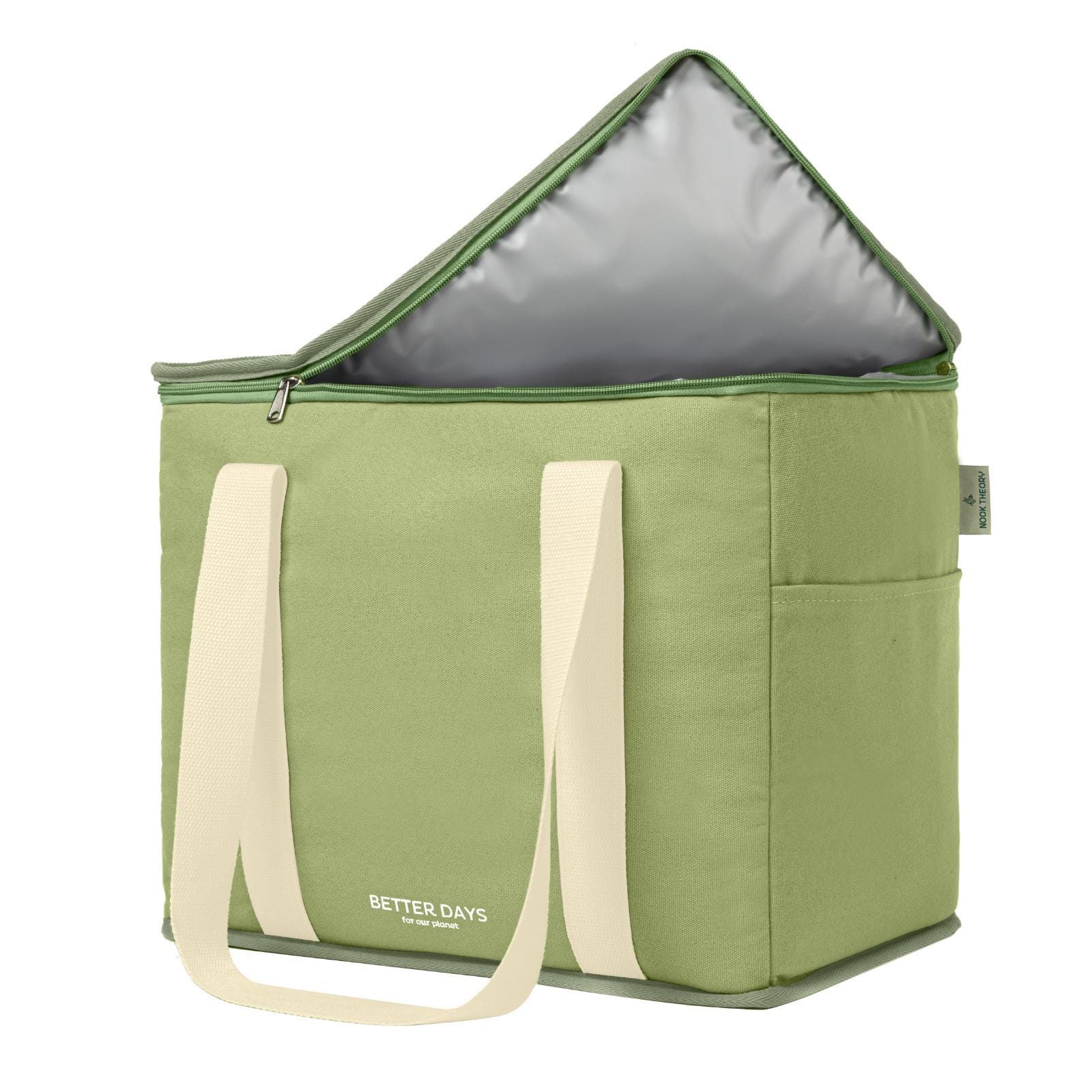 Extra Large Insulated Cooler Tote Bag - 25x18x8" Reusable Grocery Picnic Shopping Bag