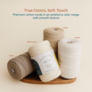 3mm Macrame Cord 220 Yards – Soft Cotton Rope for Boho Decor image 14