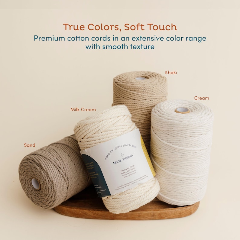 3mm Macrame Cord 220 Yards – Soft Cotton Rope for Boho Decor image 14