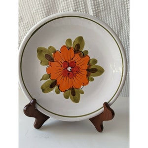 Small Plate made in Italy orange poppy