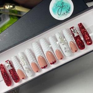 Aries White French/ Zodiac Sign Nails