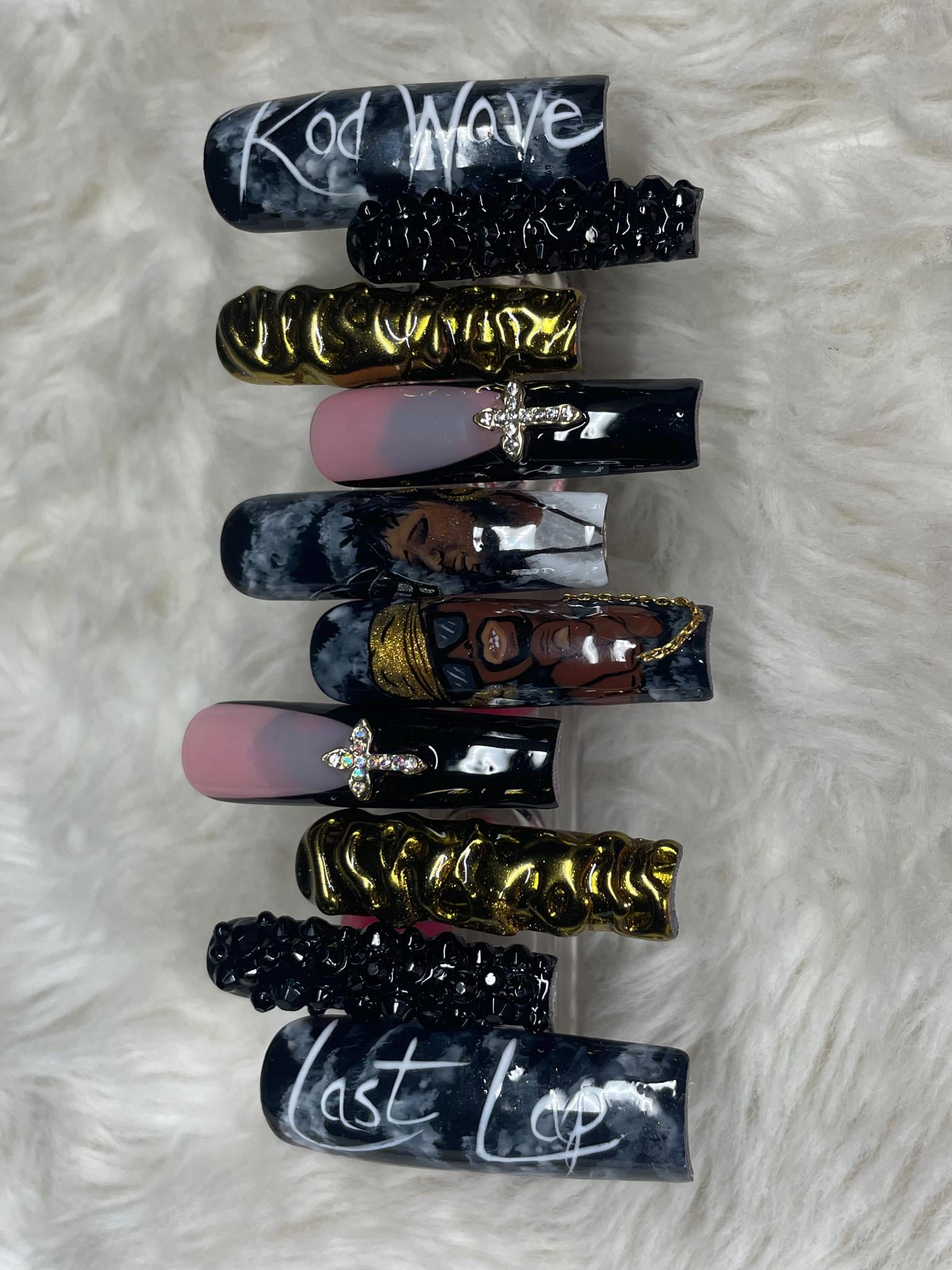 Rod Wave Last Lap Press on Nails - Etsy