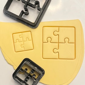 Puzzle Piece Clay Cutters, Puzzle Clay Cutters, Fondant Cutters, Cookie Cutters, Unique Clay Cutters