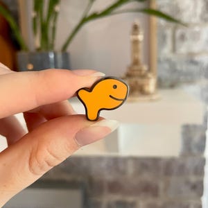 SECONDS GRADE ***** Goldfish Enamel Pin, Mini Goldfish Cracker Pin, Hard Enamel Pin, Pin Collection, Backpack Pin, Lapel Pin, Hat Pin