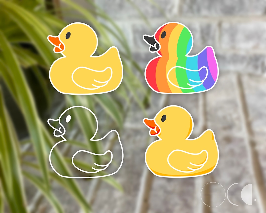 Rubber Duck Vinyl Sticker Ducky Vinyl Sticker Water Bottle Etsy