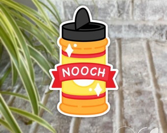 Nooch Vinyl Sticker, Nutritional Yeast Vinyl Sticker, Water Bottle Sticker, Laptop Sticker, Journal-Planner-Scrapbook Sticker