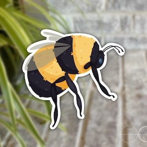 Bumblebee Vinyl Sticker, Bee Vinyl Sticker, Water Bottle Sticker, Laptop Sticker, Journal-Planner-Scrapbook Sticker