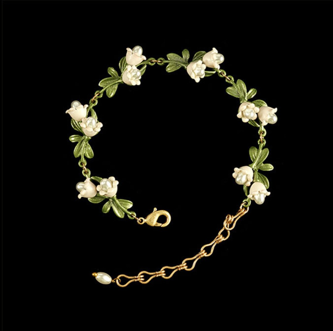 Pearl Floral Bracelet Chain Charm Bracelet Vintage Hanfu - Etsy