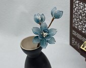 Blue Hair Stick, Vintage Chinese Hair Fork, Wood Ancient Hair Aaccessories, Hair Comb, Hair Balls, Hairpin Song Dynasty